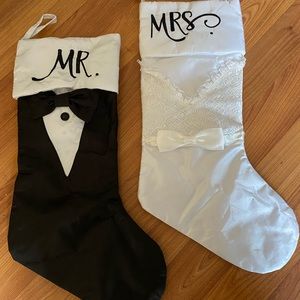 Mr. & Mrs. Christmas stockings